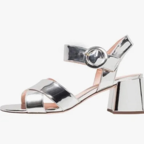 J.CREW SANDALS METALLIC (SILVER MIRROR) - Picture 4 of 7